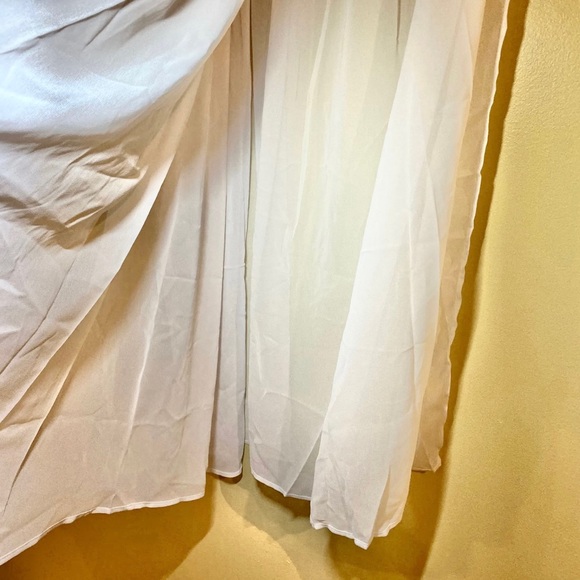 16W/18W White Chiffon Sarong Beach Swimsuit Multi-Way Cover-Up Wrap Skirt - Picture 4 of 8